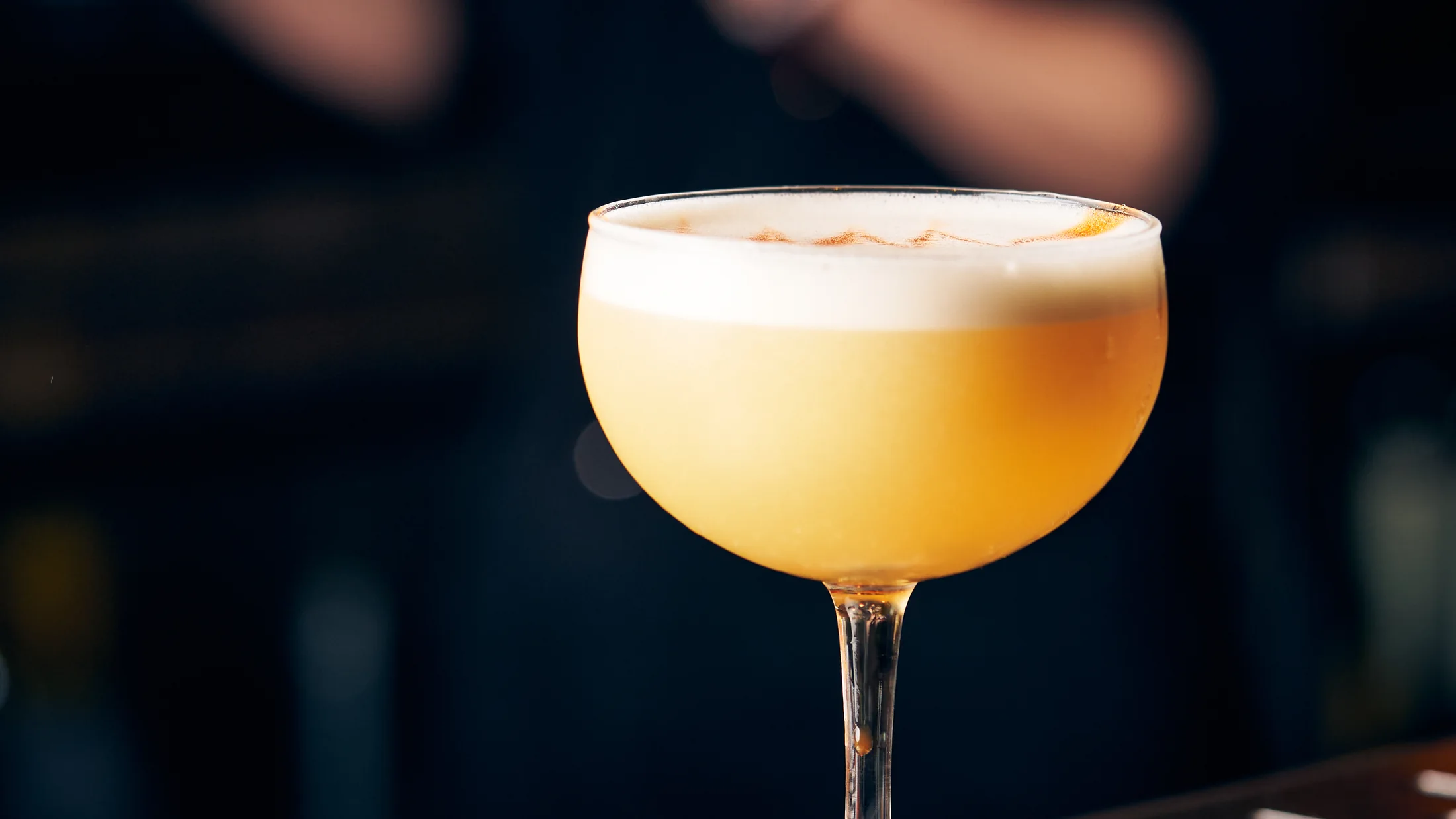 Agave cocktail served in a coupe glass